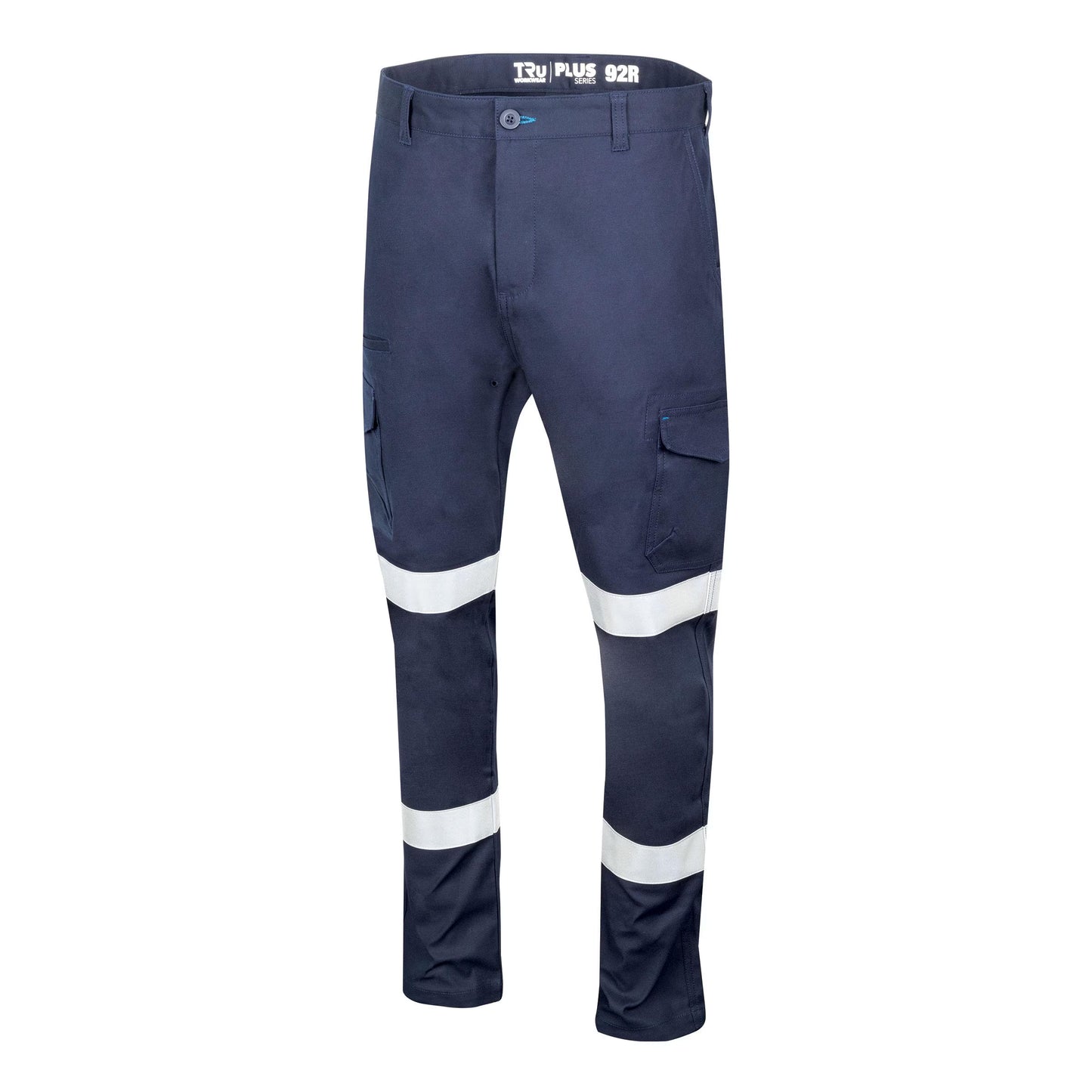 TRu Workwear - Midweight Cotton Stretch Cargo Trousers w/Biomotion Reflective Tape - DT1170T2