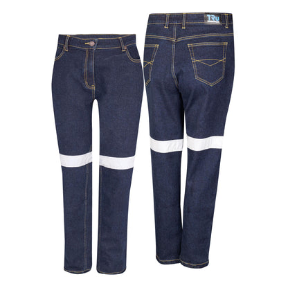 TRu Workwear - Women's Stretch Denim Jeans w/Reflective Tape - DTW1156T