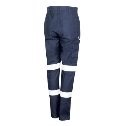 TRu Workwear - Womens Midweight Cotton Stretch Cargo Trousers w/Biomotion Reflective Tape - DTW1170T2