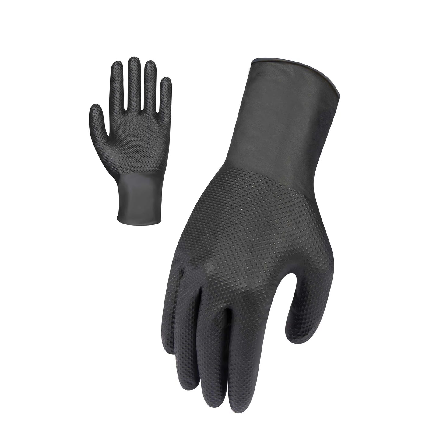 Force 360 -SafeTouch Disposable Nitrile - Industrial - Black (100 Pair) - GWORX005