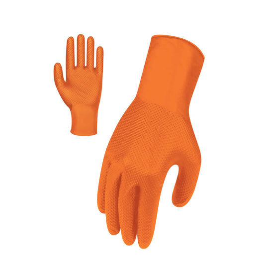 Force 360 -SafeTouch Disposable Nitrile - Industrial - Orange (100 Pair) - GWORX006