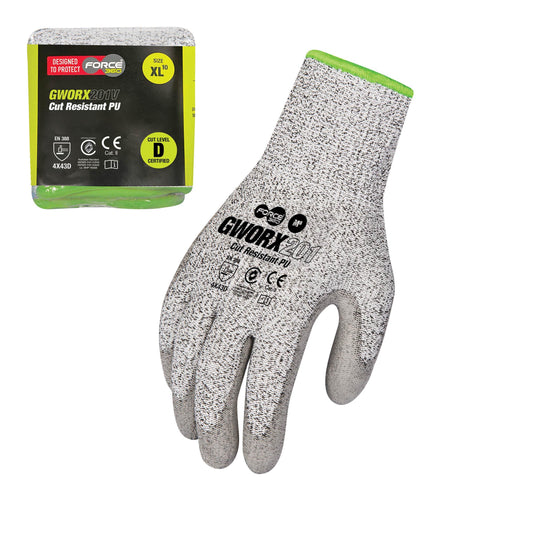 Force 360 - Cut Resistant PU - Vend-Ready Packaging (12 Pairs) - GWORX201V