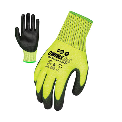 Force 360 - Cut Resistant PU Hi-Vis (12 Pairs) - GWORX202