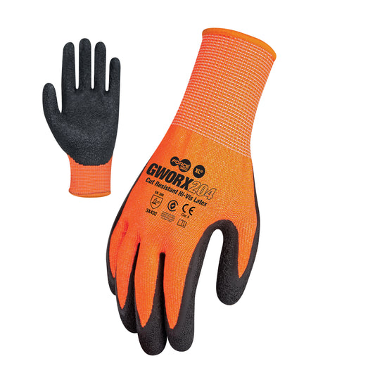 Force 360 - Cut Resistant Hi-Vis Latex (12 Pairs) - GWORX204