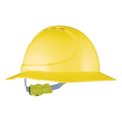 Force 360 - GT11 Type 1 ABS Vented Broad Brim Hard Hat w/Ratchet Harness (10 Pack) - HPFPRGT11