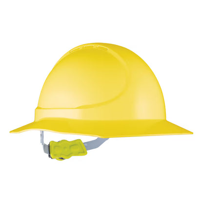 Force 360 - GT12 Type 1 ABS NON-Vented Broad Brim Hard Hat w/Ratchet Harness (10 Pack) - HPFPRGT12