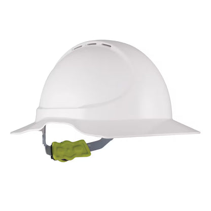 Force 360 - GT13 Type 1 ABS Vented Earmuff Suitable Broad Brim Hard Hat w/Ratchet Harness (10 Pack) - HPFPRGT13