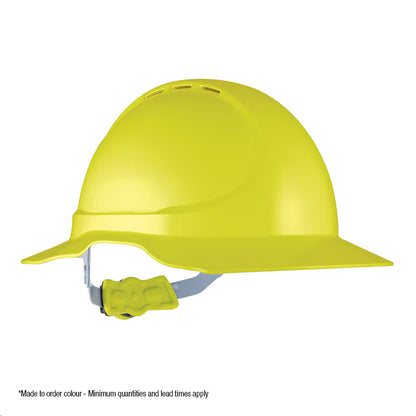 Force 360 - GT13 Type 1 ABS Vented Earmuff Suitable Broad Brim Hard Hat w/Ratchet Harness (10 Pack) - HPFPRGT13