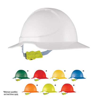 Force 360 - GT14 Type 1 ABS NON-Vented Earmuff Suitable Broad Brim Hard Hat w/Ratchet Harness (10 Pack) - HPFPRGT14