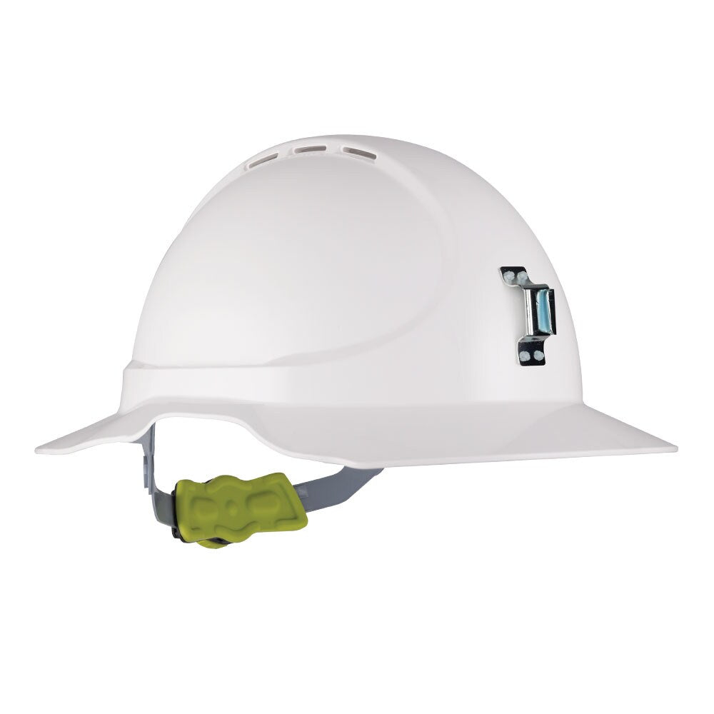 Force 360 - GT17 Type 1 Vented Broad Brim Earmuff Suitable Miners Hard Hat w/Ratchet Harness (10 Pack) - HPFPRGT17