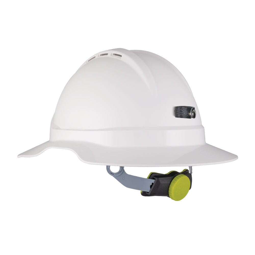 Force 360 - GT17 Type 1 Vented Broad Brim Earmuff Suitable Miners Hard Hat w/Ratchet Harness (10 Pack) - HPFPRGT17