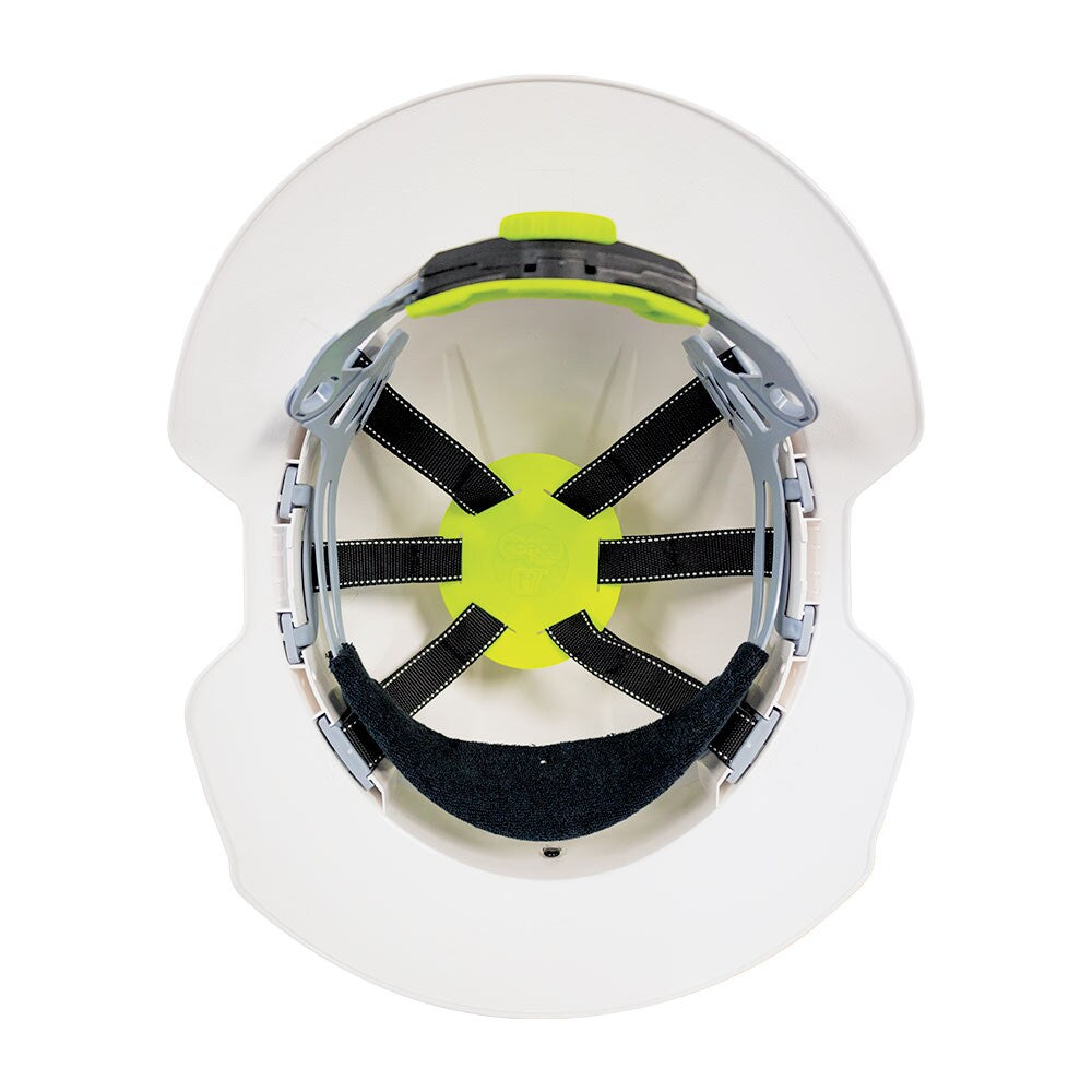 Force 360 - GT18 Type 1 NON-Vented Broad Brim Earmuff Suitable Miners Hard Hat w/Ratchet Harness (10 Pack)- HPFPRGT18
