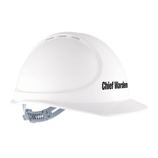 Force 360 - GTE3 Chief Warden Essential Type 1 ABS Vented Hard Hat W/Slide Lock Harness - HPFPRGTE03CW