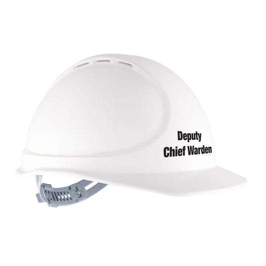 Force 360 - GTE3 Deputy Chief Warden Essential Type 1 ABS Vented Hard Hat W/Slide Lock Harness - HPFPRGTE03DW