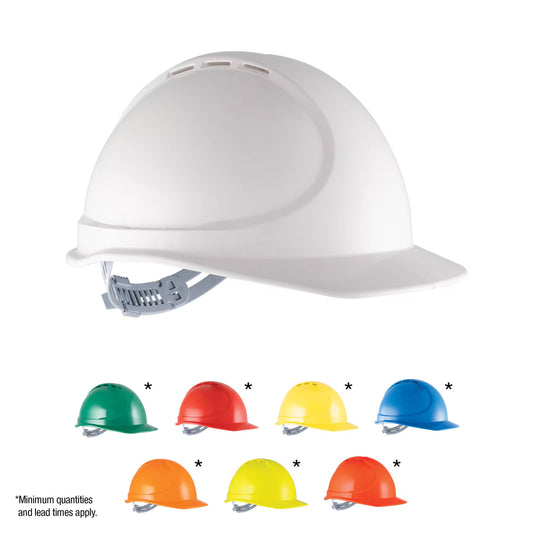 Force 360 - GTE5 Essential 1 ABS Vented Hard Hat w/Poly Cradle Harness (20 Pack) - HPFPRGTE05