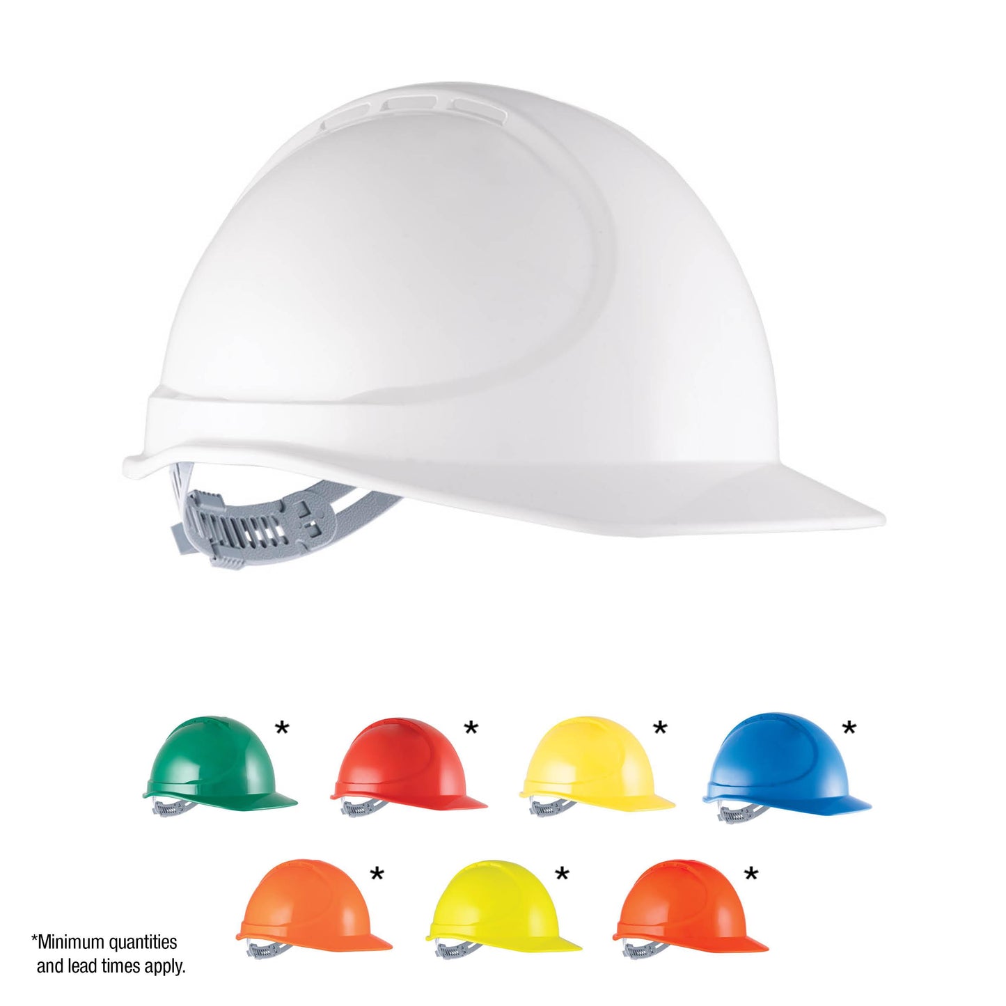 Force 360 - GTE6 Essential 1 ABS NON-Vented Hard Hat w/Poly Cradle Harness (20 Pack) - HPFPRGTE06