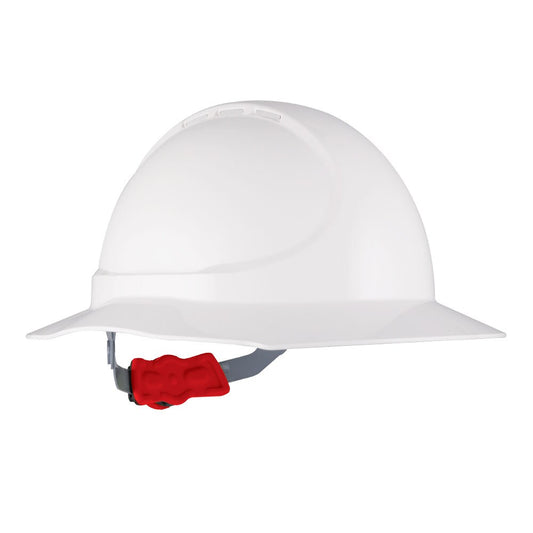 Force 360 - The Mate Type 1 ABS NON-Vented Broad Brim Hard Hat w/Ratchet Harness (1 Unit) - HPMIC012