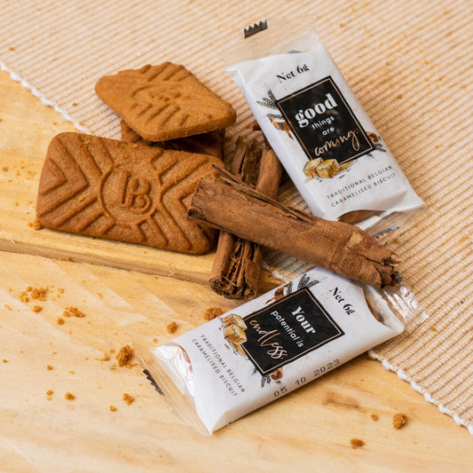 Waddi Speciality Coffee - Little Bakes - Caramel & Cinnamon Sugar Biscuits 300 Box