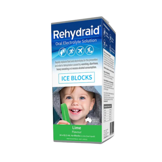 Rehydraid Electrolyte Iceblocks Lime box of 16 x 4