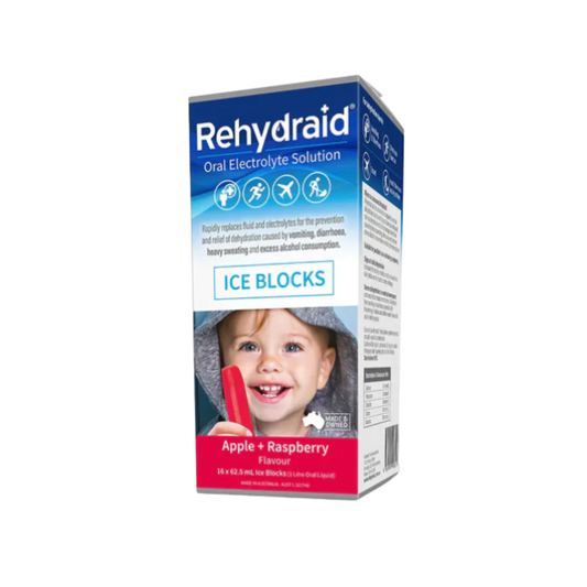 Rehydraid Electrolyte Iceblocks Apple & Raspberry box of 16 x 4