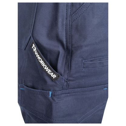 Midweight Cotton Stretch Cargo Trousers with Biomotion Reflective Tape - 240 GSM