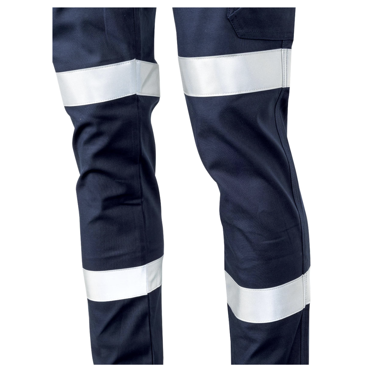 Midweight Cotton Stretch Cargo Trousers with Biomotion Reflective Tape - 240 GSM