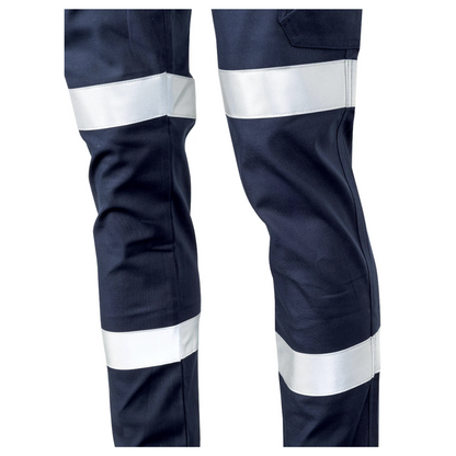 Midweight Cotton Stretch Cargo Trousers with Biomotion Reflective Tape - 240 GSM