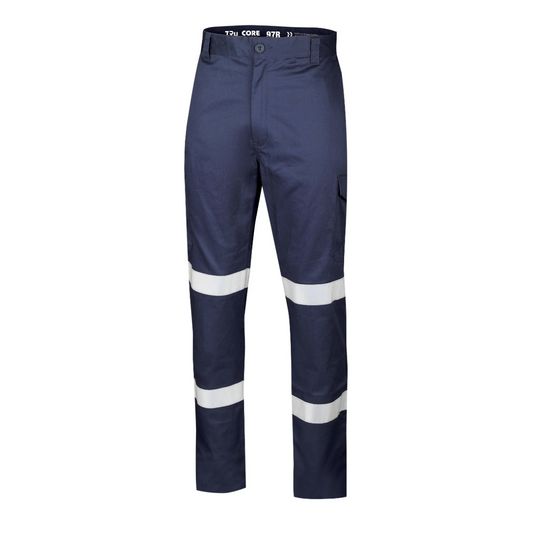 TRu Workwear - Midweight Drill TRousers with Biomotion Reflective Tape - CT1080T2