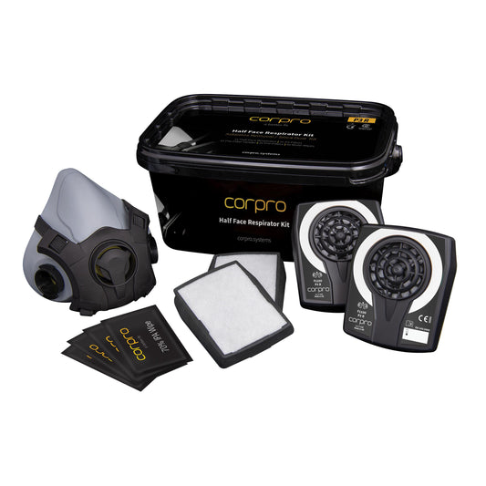 CorPro - Half Face Respirator Mask - Asbestos/Silica Dust Kit - R1400AS
