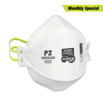 Force 360 - P2 Flat Fold Respirator (20 Box) - RWRX350