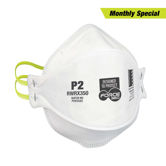 Force 360 - P2 Flat Fold Respirator (20 Box) - RWRX350
