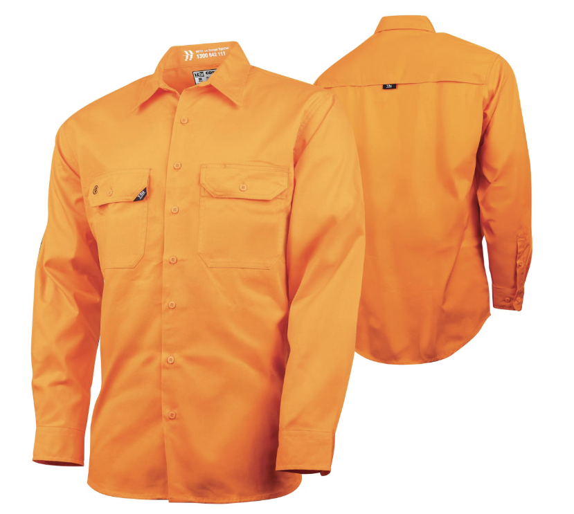 TRu Workwear - Lightweight Vented Hi-Vis Drill Shirt - CS1000