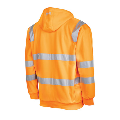 TRu Workwear - Fleece Hoodie with Reflective Tape VIC Rail - TF1959T4