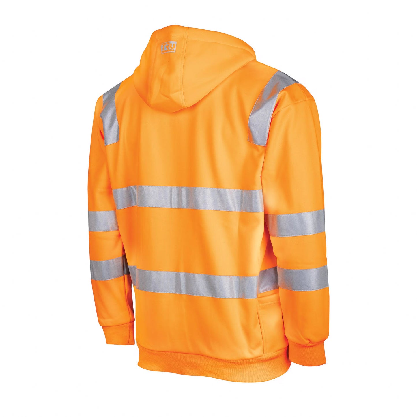 TRu Workwear - Fleece Polyester Water Repellent Hoodie W/Reflective Tape VIC Rail - TF1959T4