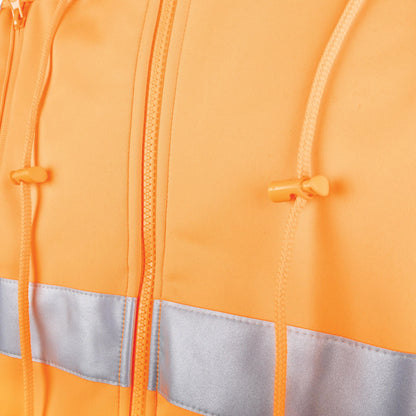 TRu Workwear - Fleece Polyester Water Repellent Hoodie W/Reflective Tape VIC Rail - TF1959T4