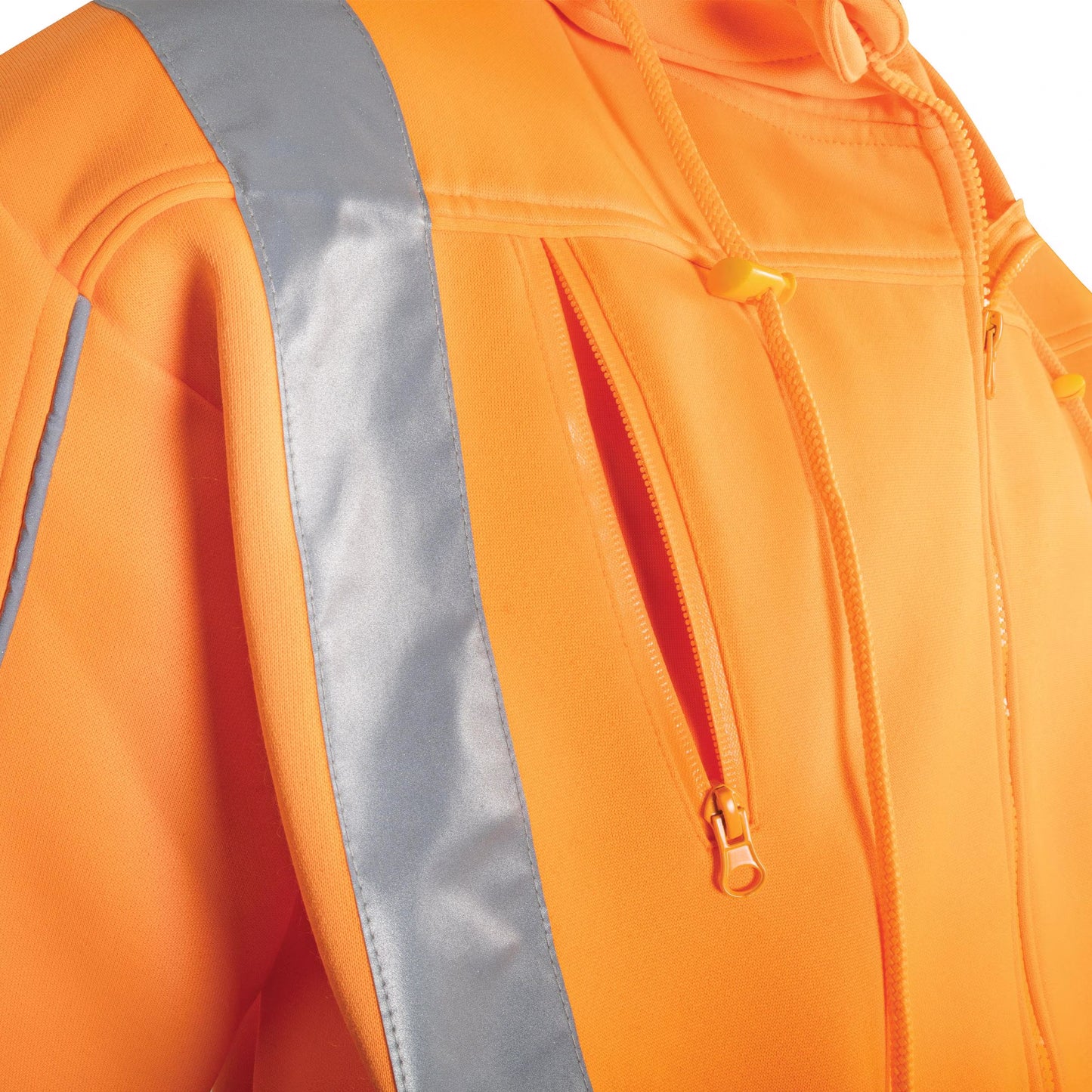 TRu Workwear - Fleece Hoodie with Reflective Tape NSW Rail - TF1959T5