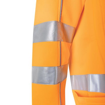 TRu Workwear - Fleece Hoodie with Reflective Tape NSW Rail - TF1959T5