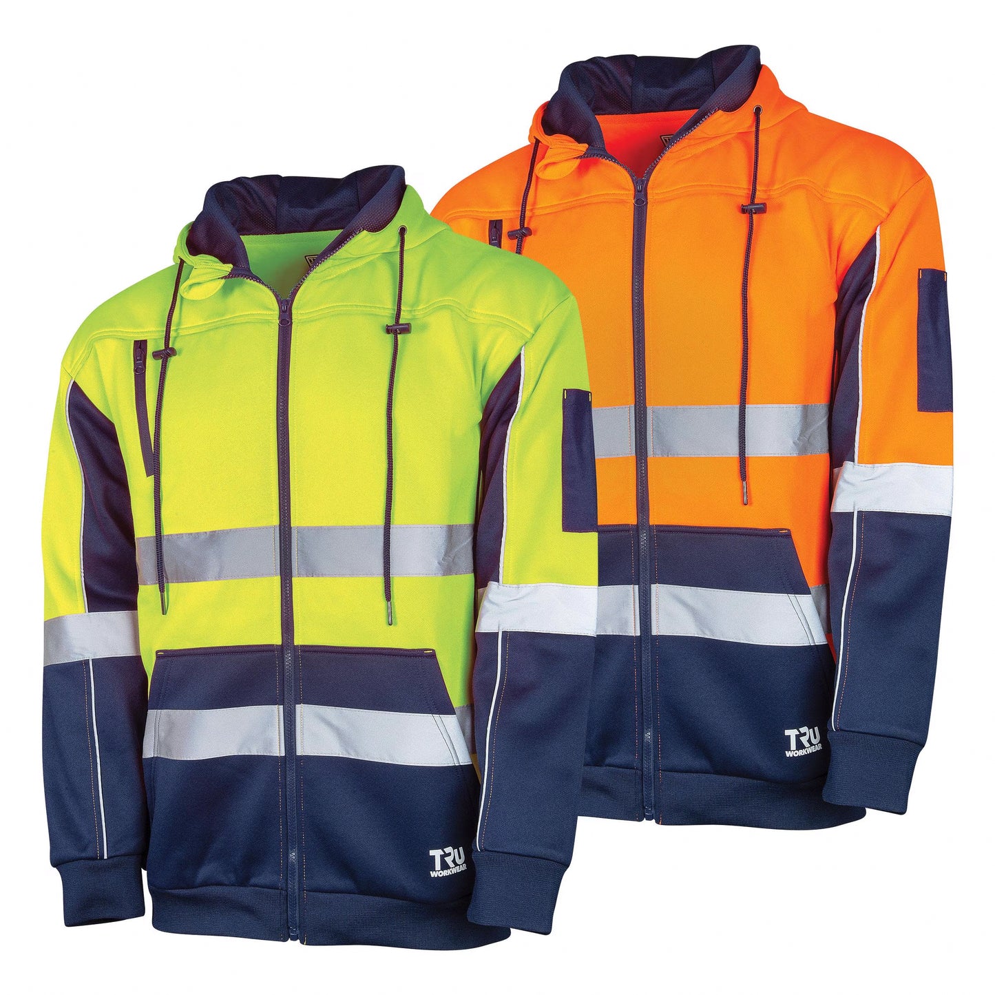 TRu Workwear - Two-Tone Fleece Hoodie w/Reflective Tape - TF2959T1