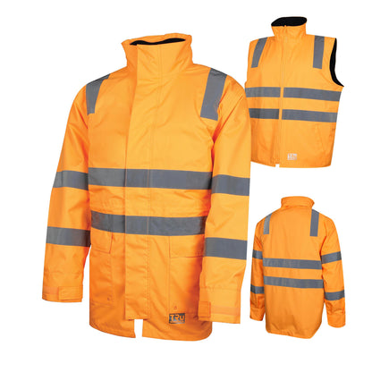 TRu Workwear - 4 in 1 Polyester Oxford w/Reflective Tape VIC Rail - TJ1910T4