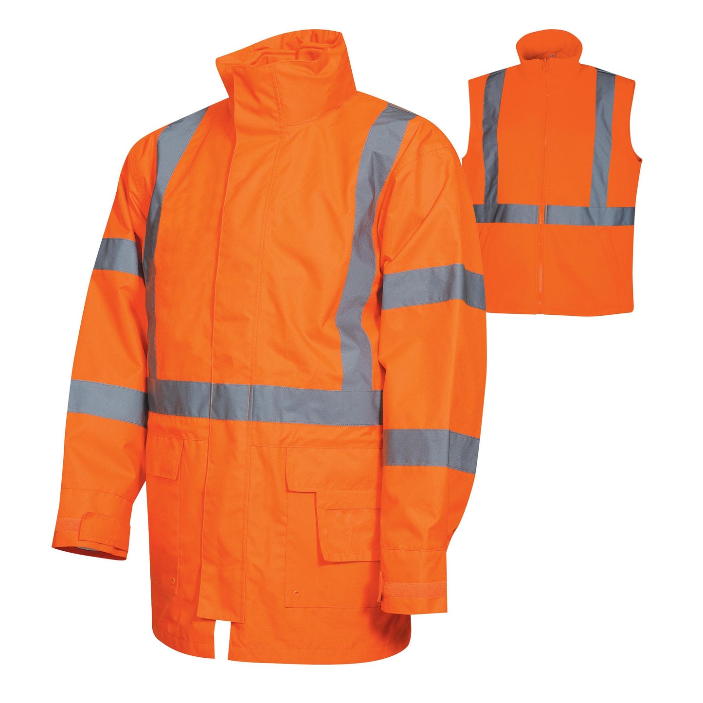 TRu Workwear - 3 in 1 Polyester Oxford w/Reflective Tape NSW Rail - TJ1911T5