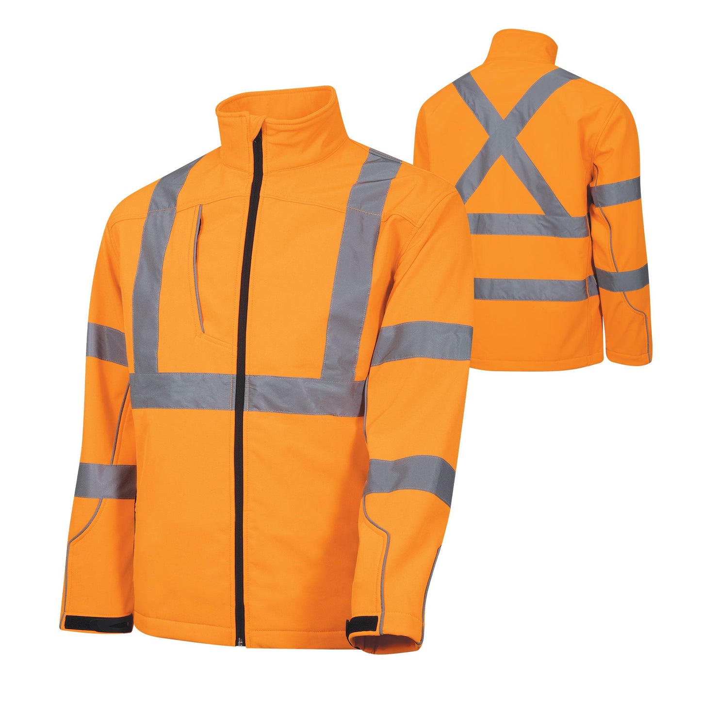 TRu Workwear - Softshell Full Zip Jacket w/Reflective Tape NSW Rail - TJ1960T5