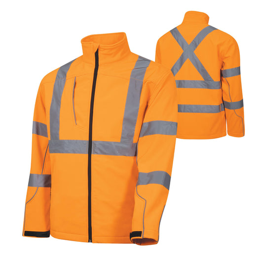 TRu Workwear - Softshell Full Zip Jacket w/Reflective Tape NSW Rail - TJ1960T5