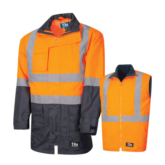 TRu Workwear - 4 in 1 Jacket w/Reflective Tape - TJ2910T6