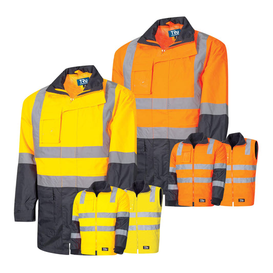 TRu Workwear - 6 in 1 Jacket w/Reflective Tape - TJ2920T6