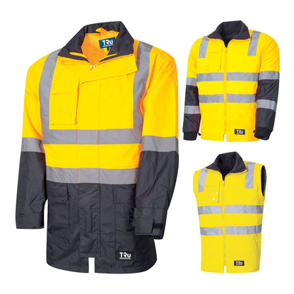 TRu Workwear - 6 in 1 Jacket w/Reflective Tape - TJ2920T6
