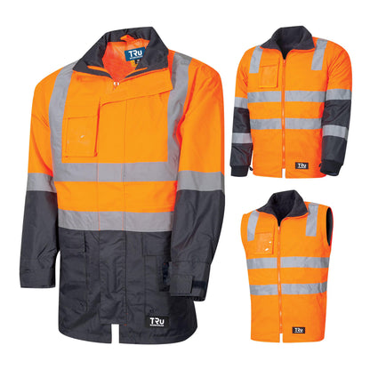 TRu Workwear - 6 in 1 Jacket w/Reflective Tape - TJ2920T6