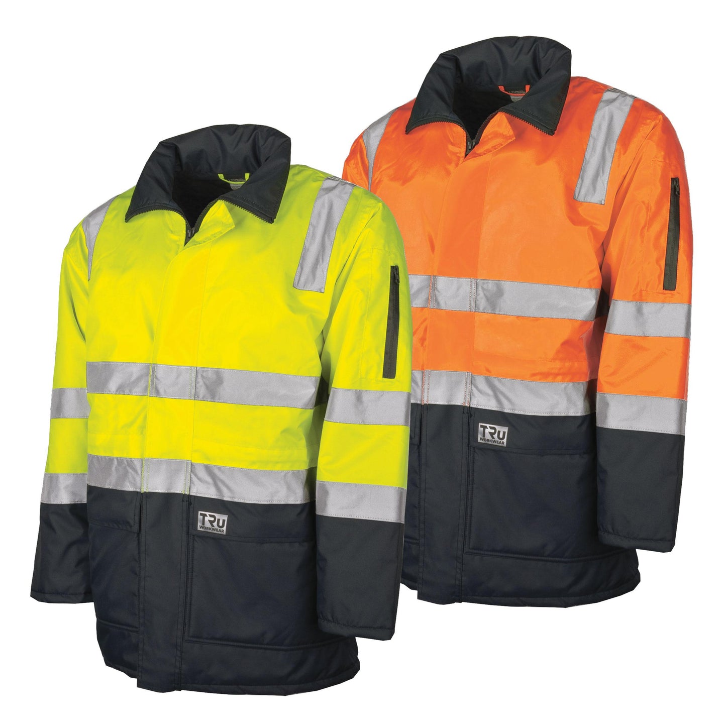 TRu Workwear - Rain Jacket with Quilted Lining w/Reflective Tape - TJ2930T4