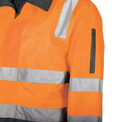 TRu Workwear - Rain Jacket with Quilted Lining w/Reflective Tape - TJ2930T4