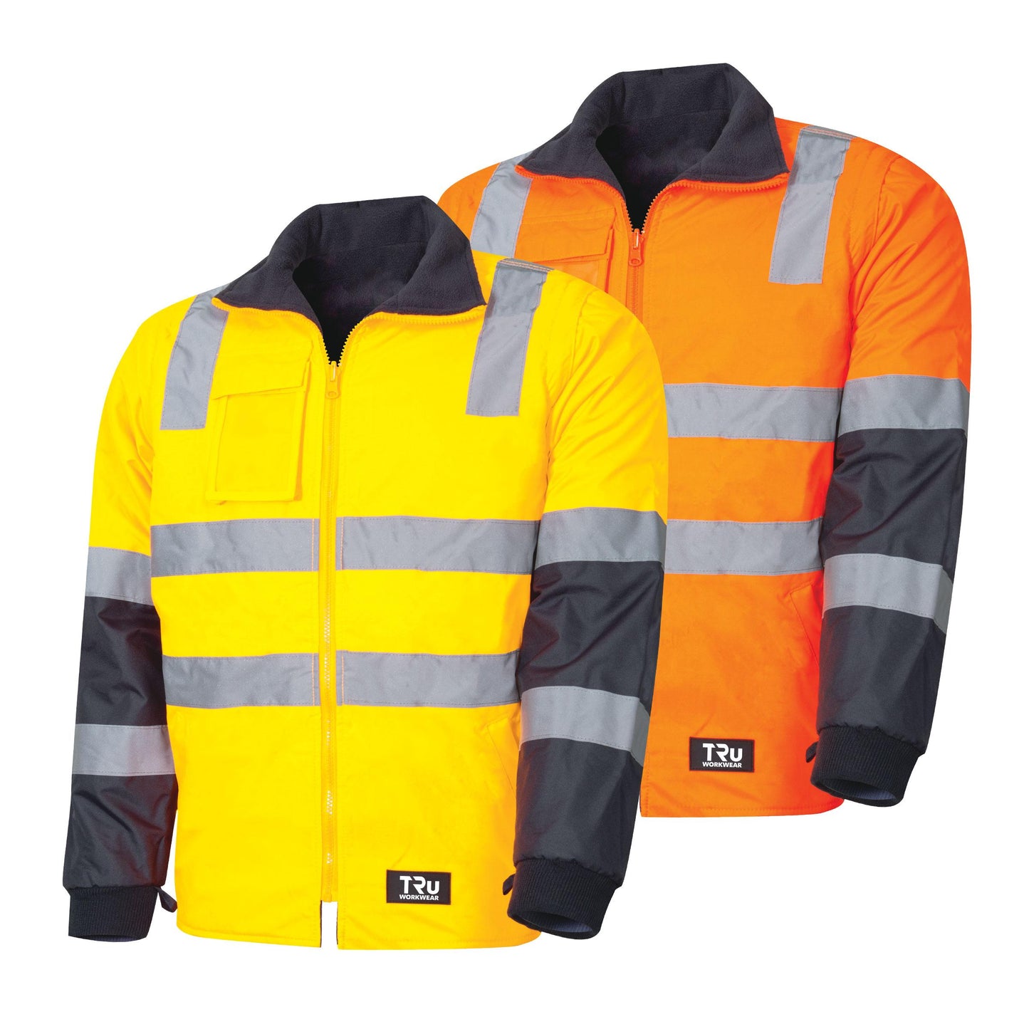 TRu Workwear - Wet Weather Jacket with Removable Sleeves w/Reflective Tape - TJ2945T4