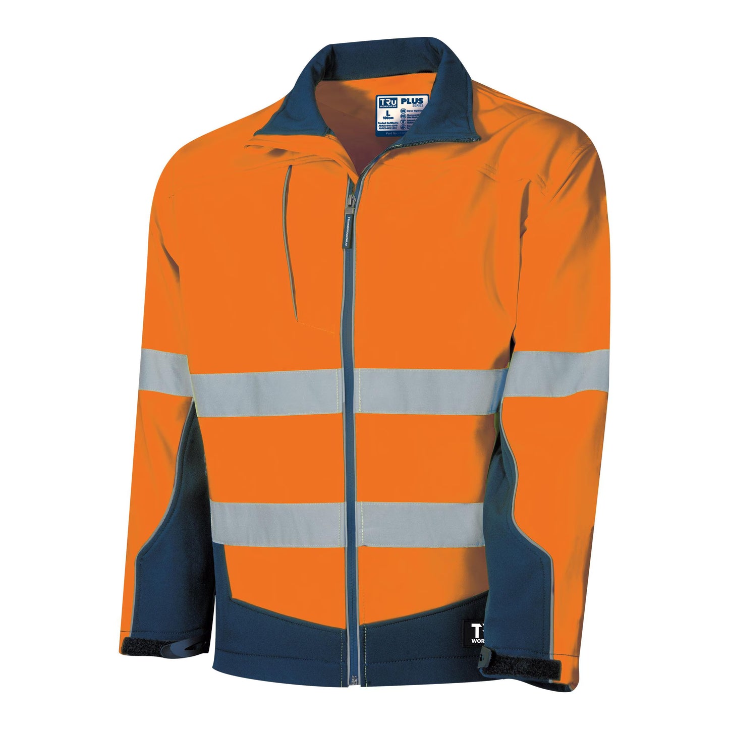 TRu Workwear - Softshell Full Zip Jacket w/Reflective Tape- TJ2960T1